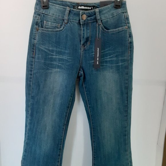 New Dollhouse Jackie Denim Ankle Jeans | Size 25/1 - W 25 |‎ L 24 | Medium Blue - Picture 1 of 11
